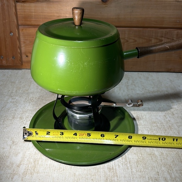 Vintage MCM  Avocado Green Fondue Set - By Nevco (NWT) - Picture 11 of 12